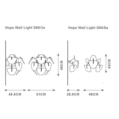 HOPE stenska svetilka E27 prozorna - 1