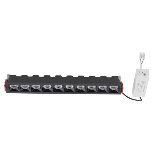 MIDI stropna svetilka LED 40W dnevno bela pravokotna črna - 2