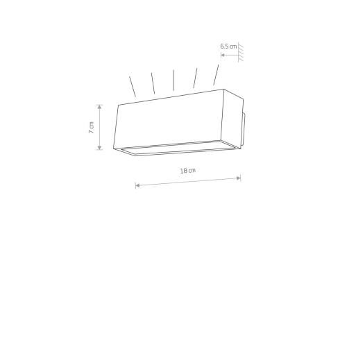 UNIT stenska svetilka LED 10W toplo bela IP54 črna - 1