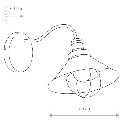 GARRET I stenska svetilka E27 rjava/bakrena - 1