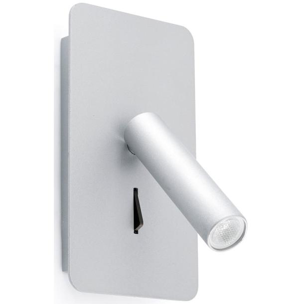 SUAU GREY stenska svetilka LED srebrna