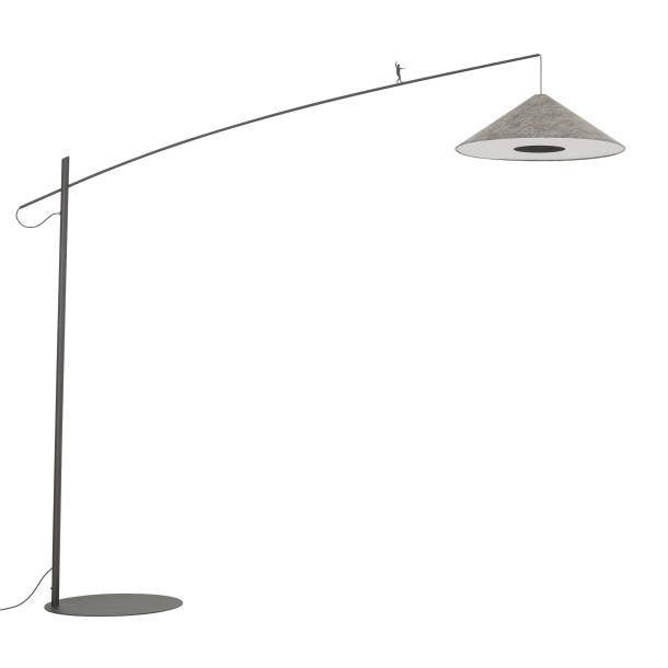 POISE talna svetilka E27 okrogla siva/umbra gray