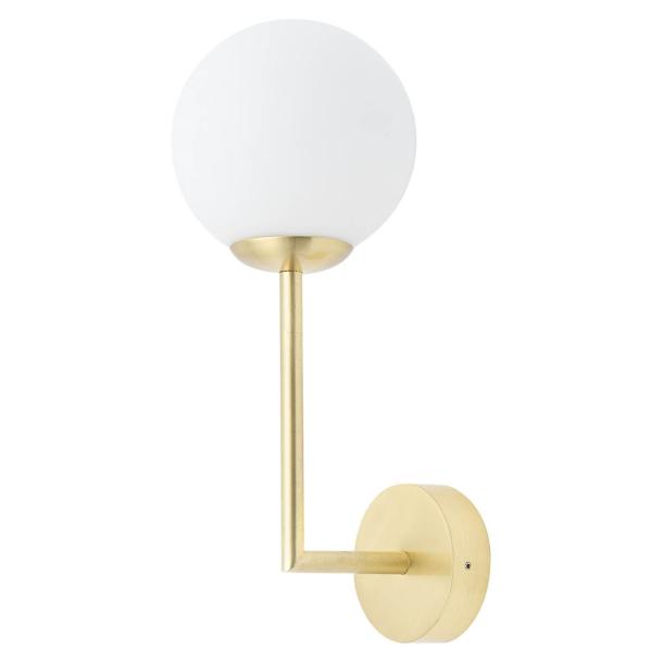 AGAVE stenska svetilka G9 IP44 okrogla medenina/bela