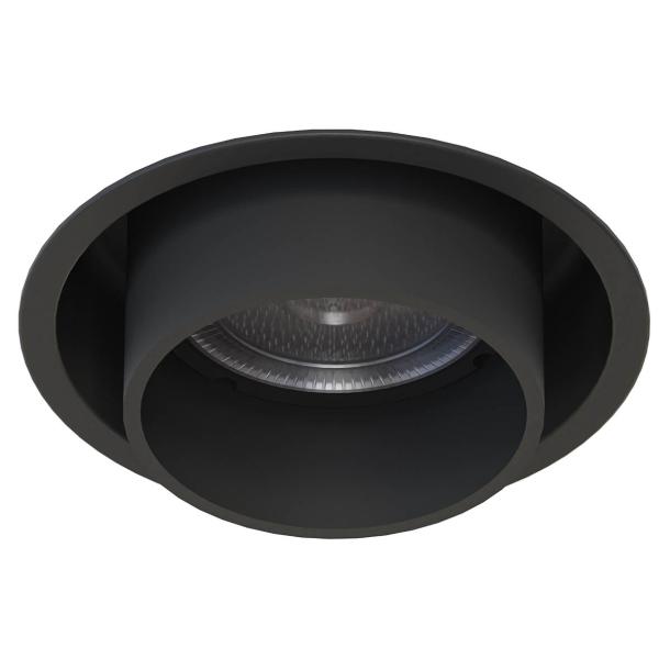 MONO SLIDE stropna svetilka GU10 okrogla črna/črna