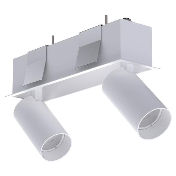 MONO DEEP II stropna svetilka GU10 pravokotna bela