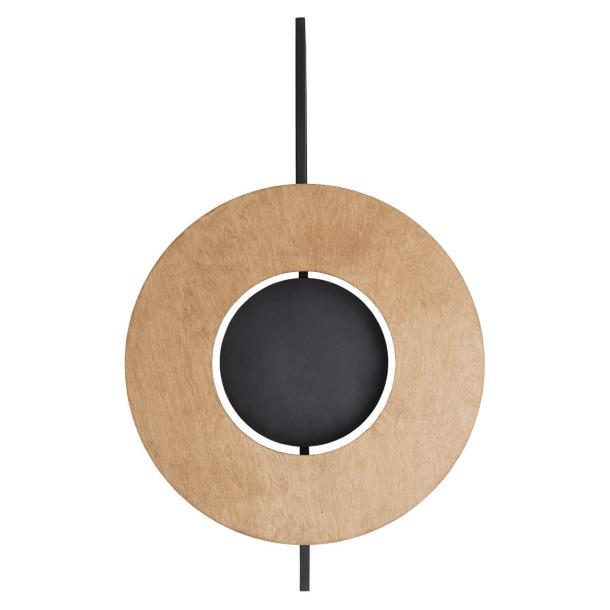 SUNSET A stenska svetilka GX53 okrogla naravna/črna