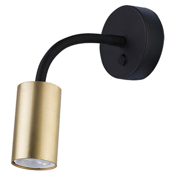 EYE FLEX S stenska svetilka GU10 medenina/črna