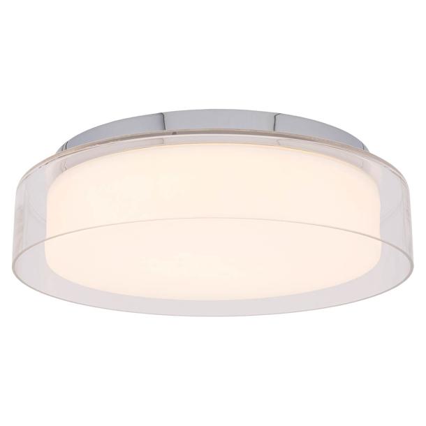 PAN M stropna svetilka LED 17W dnevno bela IP44 prozorna/krom