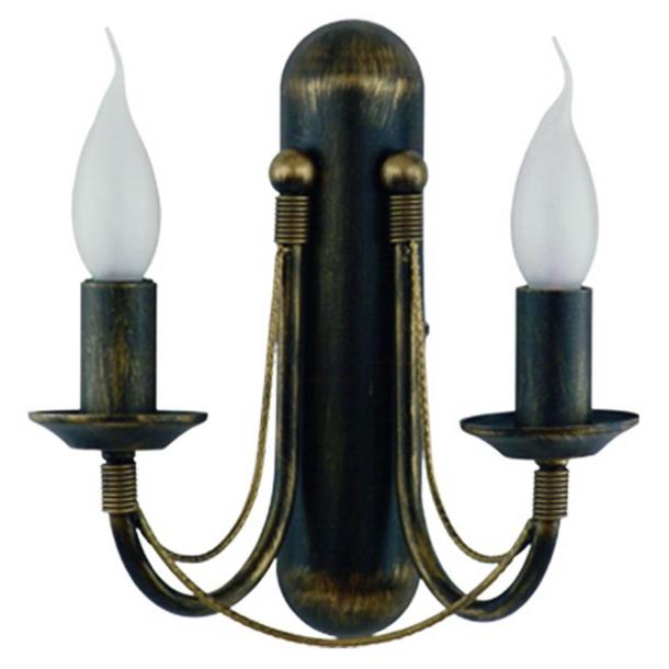 ARES II stenska svetilka E14 črna