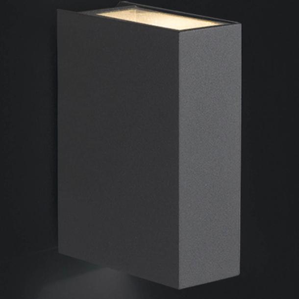 DRAS stenska svetilka LED 6W toplo bela IP54 antracit