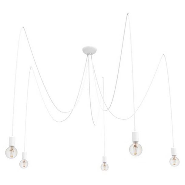 SPIDER V viseča svetilka E27 bela