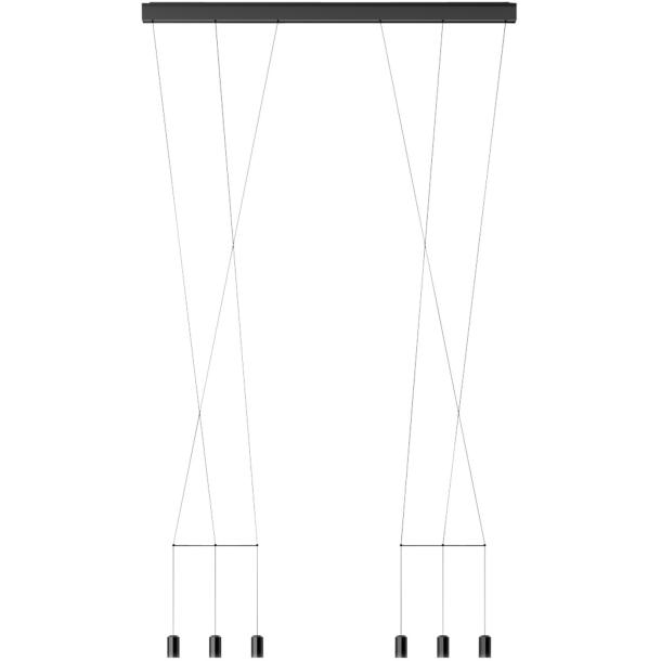 WIREFLOW LINEAL viseča svetilka LED črna