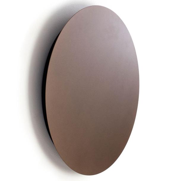 RING M stenska svetilka LED 13W toplo bela okrogla rjava/črna