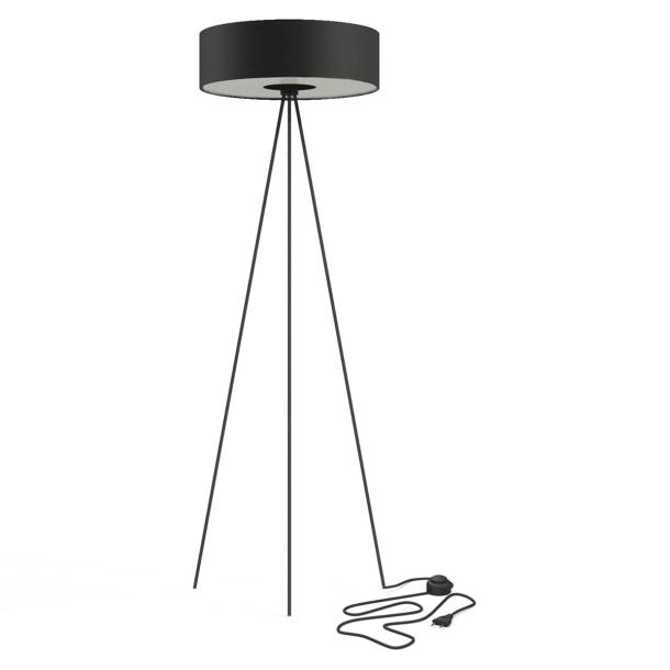 CADILAC III talna svetilka E27 okrogla črna/črna