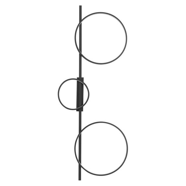 CIRCOLO stenska svetilka LED 33W toplo bela okrogla črna/bela