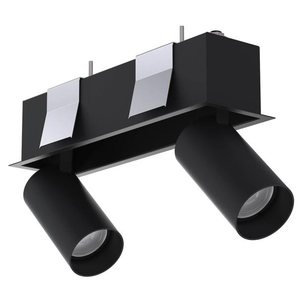 MONO DEEP II stropna svetilka GU10 pravokotna črna