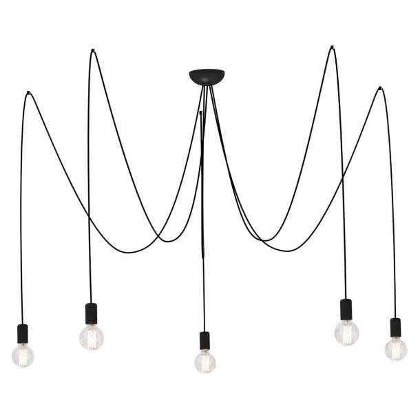 SPIDER V viseča svetilka E27 črna