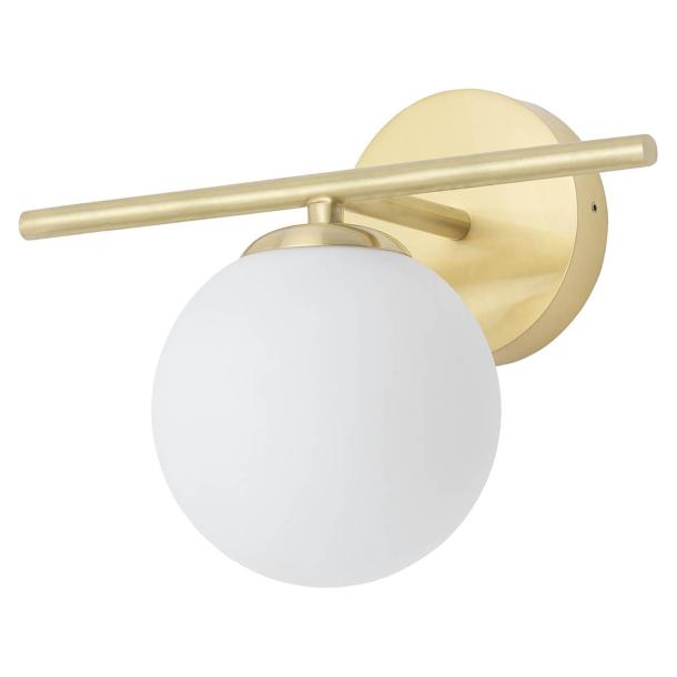 ARALIA stenska svetilka G9 IP44 okrogla medenina/bela