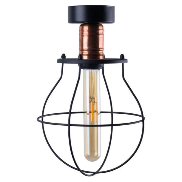 MANUFACTURE I stropna svetilka E27 črna/bakrena
