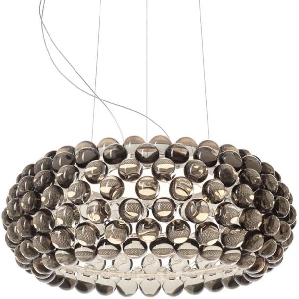 CABOCHE GRANDE PLUS viseča svetilka LED zatemnilna siva