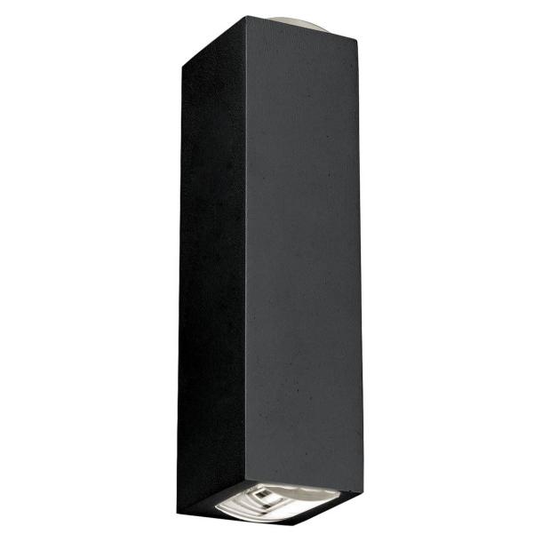 LENS stenska svetilka LED 4W toplo bela IP54 črna