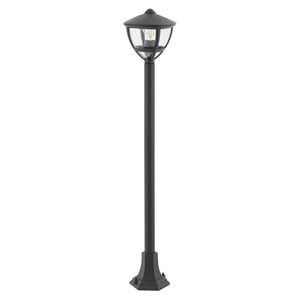 AMELIA 100 talna svetilka E27 IP44 okrogla črna/prozorna