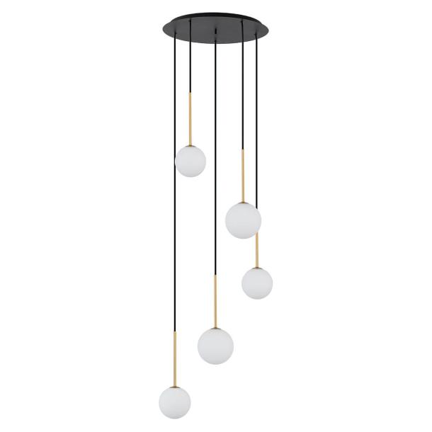 KARO V viseča svetilka G9 okrogla črna/zlata