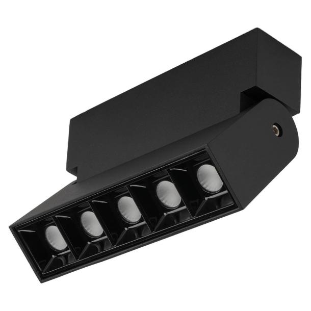 FOCUS MINI stenska svetilka LED 10W toplo bela pravokotna črna