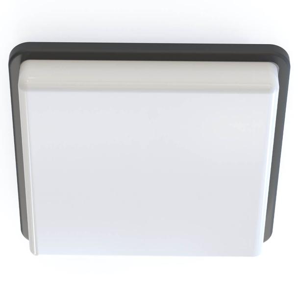 TAHOE II stropna svetilka E27 IP44 kvadratna bela/črna