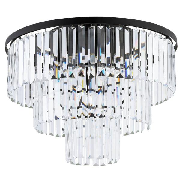 CRISTAL M stropna svetilka E14 prozorna/črna