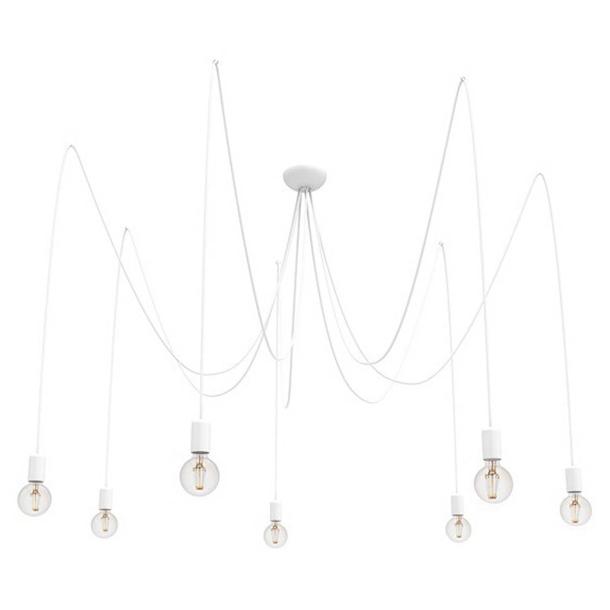 SPIDER VII viseča svetilka E27 bela