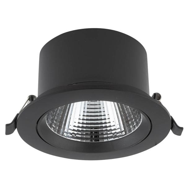 EGINA stropna svetilka LED 15W toplo bela okrogla črna