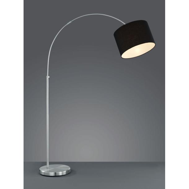 HOTEL stoječa svetilka E27 mat nikelj/črna