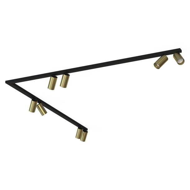 MONO CORNER VIII stropna svetilka GU10 medenina/črna