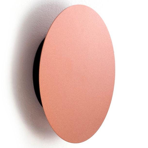 RING S stenska svetilka LED 7W toplo bela okrogla baker/črna