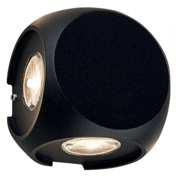 PATRAS wand Leuchte LED 4W warmes weiße IP54 schwarz