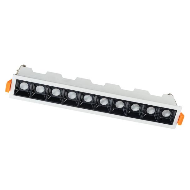 MINI stropna svetilka LED 20W toplo bela pravokotna bela/črna