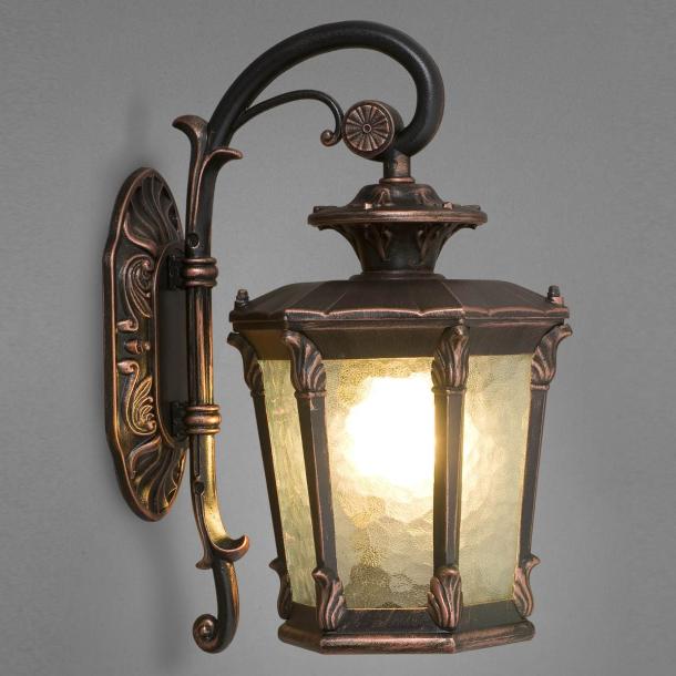 AMUR I stenska svetilka E27 bron/prozorna