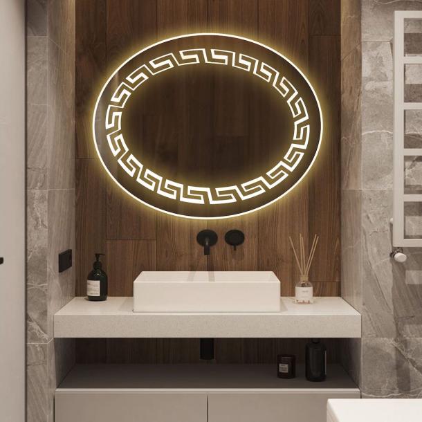 Osvetljeno ogledalo s peskanim robom ali vzorci po meri