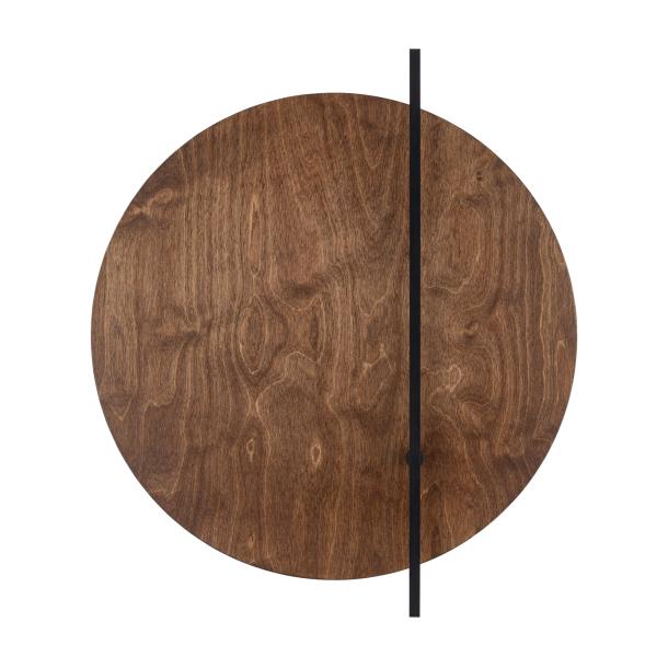 SUNSET D stenska svetilka LED LED 7W toplo bela okrogla dark wood/črna