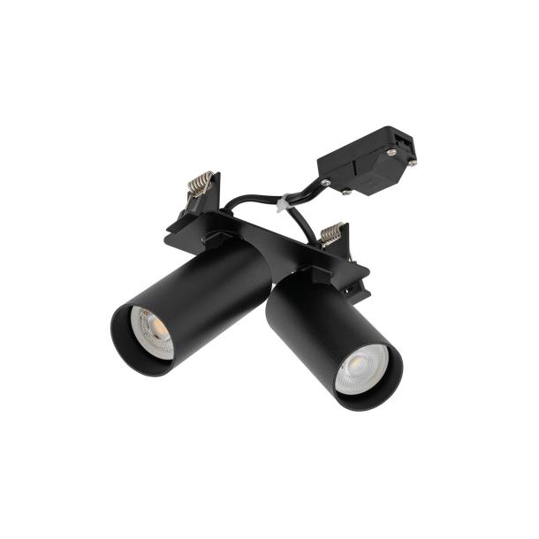 FOURTY stenska svetilka GU10 okrogla črna