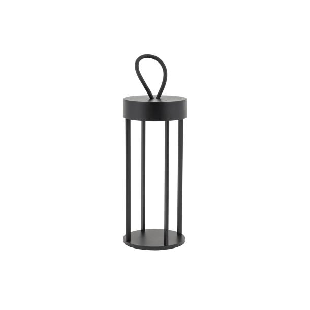 NALA talna svetilka LED 4W toplo bela IP54 okrogla črna