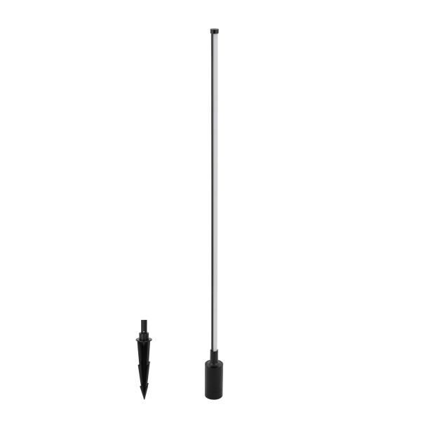 ZURI talna svetilka LED 12W toplo bela IP54 paličasta črna