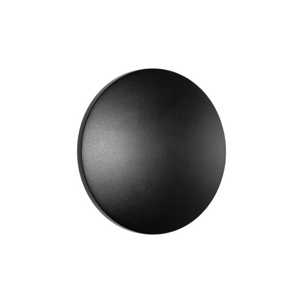 ARIA S stenska svetilka LED 6W toplo bela IP54 okrogla črna