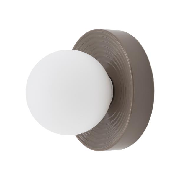 CLAY M stenska svetilka okrogla rjava