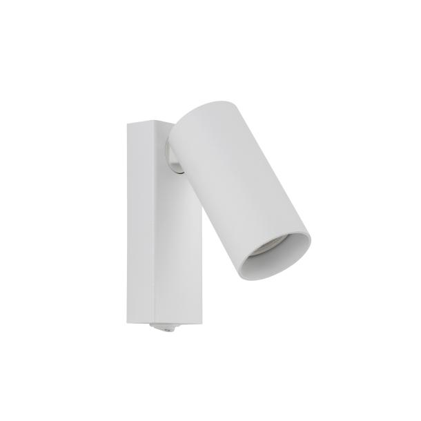 FOURTY stenska svetilka GU10 okrogla bela