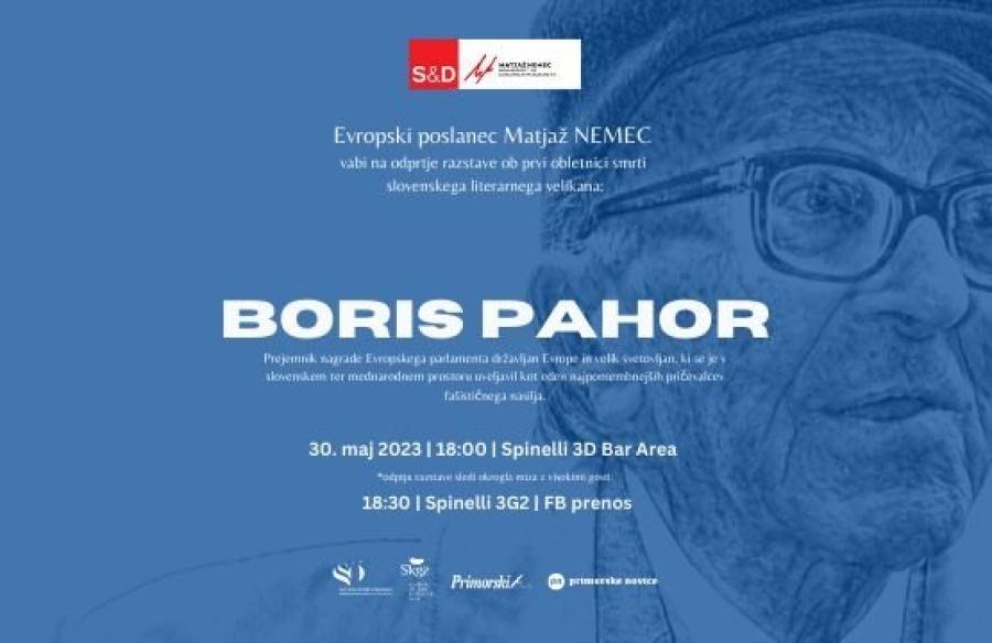 Matjaž Nemec z razstavo v Evropskem parlamentu ovekovečil življenje in delo Borisa Pahorja